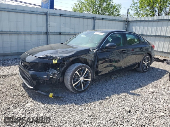 2023 Honda Civic Sedan Touring with VIN 2HGFE1F98PH323825, listed as a Copart auction lot 54216025 with 1,616 mi miles and Salvage Title. Bid and sale history available at carsss.com. Image 1.