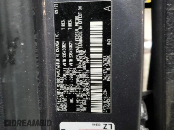 2024 Lexus RX 500h F Sport Performance z VIN 2T2BCMEA2RC011119, wystawiony jako Copart lot #45760425 z przebiegiem Nie podano mil oraz Szkoda całkowita • Salvage title. Historia ofert i sprzedaży dostępna na DreamBid. Obrazek 14.