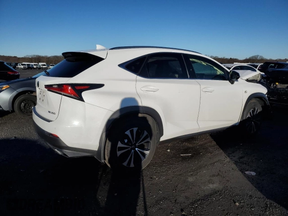 2021 Lexus NX with VIN JTJSARDZ5M2257200, listed as a Copart auction lot 85504954 with 41,502 mi miles and Salvage Title. Bid and sale history available at carsss.com. Image 3.