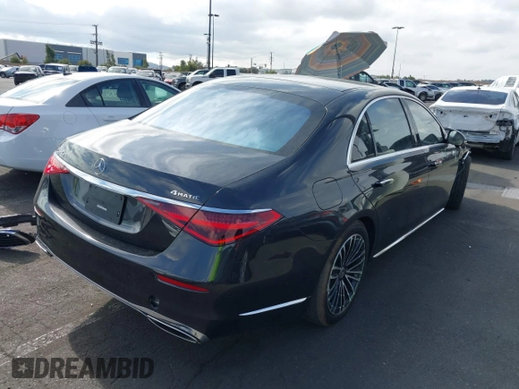 2023 Mercedes-Benz S 580e with VIN W1K6G6KB2PA198095, listed as a IAAI auction lot 41506845 with 29,903 mi miles and . Bid and sale history available at DreamBid. Image 4.