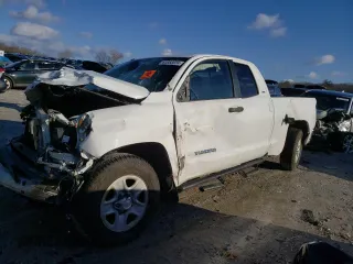 2018 Toyota Tundra SR with VIN 5TFUM5F1XJX075879, listed as a Copart auction lot 83666824 with 130,059 mi miles and Salvage title. Bid and sale history available at DreamBid. Image 1.