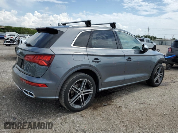 2018 Audi SQ5 Premium Plus with VIN WA1A4AFY9J2213637, listed as a Copart auction lot 66158564 with 63,717 mi miles and Salvage Title. Bid and sale history available at DreamBid. Image 3.