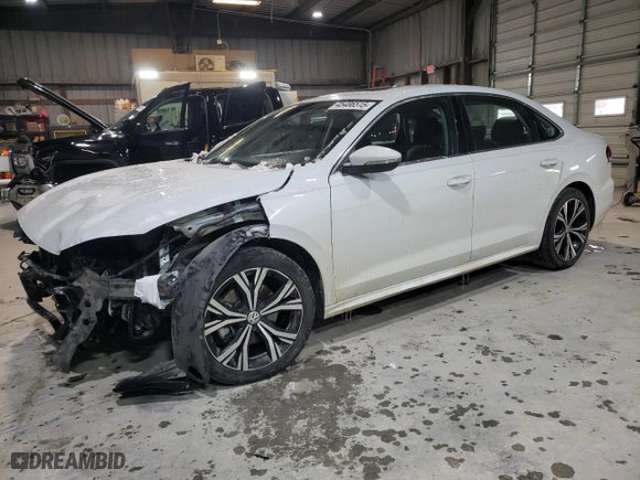 2021 Volkswagen Passat 2.0T SE with VIN 1VWSA7A37MC007746, listed as a Copart auction lot 45486515 with 122,060 mi miles and Salvage Title. Bid and sale history available at carsss.com. Image 1.