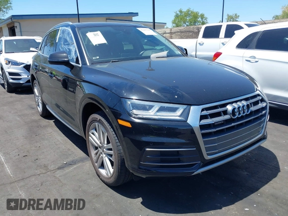 2018 Audi Q5 Premium Plus z VIN WA1BNAFY7J2094777, wystawiony jako IAAI lot #42265300 z przebiegiem Nie podano mil oraz . Historia ofert i sprzedaży dostępna na DreamBid. Obrazek 1.