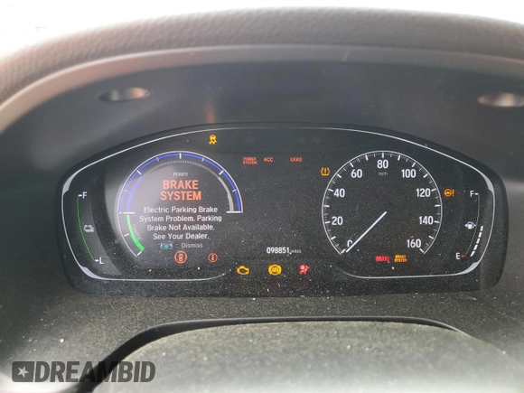 2019 Honda Insight Touring with VIN 19XZE4F90KE021222, listed as a Copart auction lot 52618265 with 98,851 mi miles and Salvage Title. Bid and sale history available at DreamBid. Image 9.