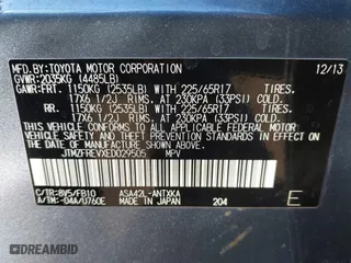 2014 Toyota RAV4 LE with VIN JTMZFREVXED029505, listed as a IAAI auction lot 40916384 with 142,408 mi miles. Bid and sale history available at carsss.com. Image 9.