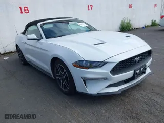 2023 Ford Mustang EcoBoost with VIN 1FATP8UH1P5105365, listed as a IAAI auction lot 42047596 with 43,027 mi miles. Bid and sale history available at carsss.com. Image 1.