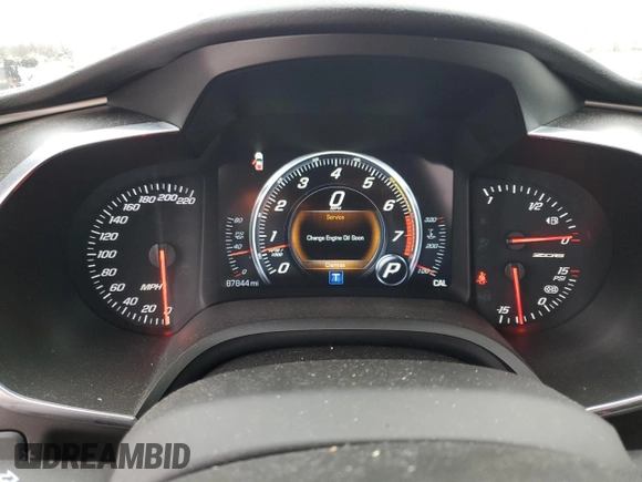 2019 Chevrolet Corvette Z06 2LZ with VIN 1G1YS2D68K5605471, listed as a Copart auction lot 84206164 with 87,844 mi miles and Salvage Title. Bid and sale history available at carsss.com. Image 9.