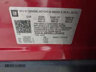 2020 GMC Terrain SLE с VIN 3GKALMEVXLL204033, выставлен на аукционе IAAI как лот 42463779 с пробегом 97 107 миль миль и . История ставок и продаж доступна на DreamBid. Изображение 9.