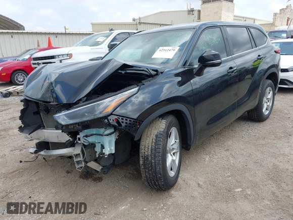 2023 Toyota Highlander L with VIN 5TDKDRAH2PS509679, listed as a IAAI auction lot 42512479 with 43,477 mi miles and . Bid and sale history available at DreamBid. Image 18.