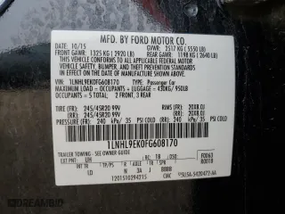 2015 Lincoln MKS with VIN 1LNHL9EK0FG608170, listed as a Copart auction lot 66771024 with 99,040 mi miles and Salvage Title. Bid and sale history available at carsss.com. Image 12.