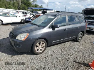 2007 Kia Rondo LX with VIN KNAFG525777082626, listed as a Copart auction lot 80005874 with 111,734 mi miles and Salvage Title. Bid and sale history available at carsss.com. Image 1.