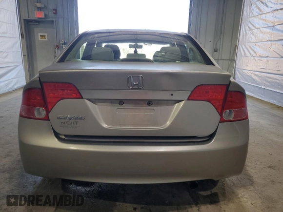 2006 Honda Civic LX with VIN 2HGFA16596H517075, listed as a Copart auction lot 48739855 with 81,174 mi miles and Salvage Title. Bid and sale history available at DreamBid. Image 6.
