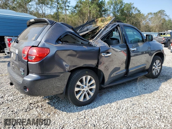 2017 Toyota Sequoia Limited with VIN 5TDJW5G12HS153311, listed as a Copart auction lot 74111964 with 69,877 mi miles and Salvage Title. Bid and sale history available at carsss.com. Image 3.