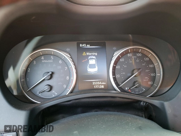 2022 Infiniti Q60 Red Sport 400 with VIN JN1FV7LK5NM660409, listed as a Copart auction lot 71884424 with 35,354 mi miles and Salvage title. Bid and sale history available at DreamBid. Image 9.