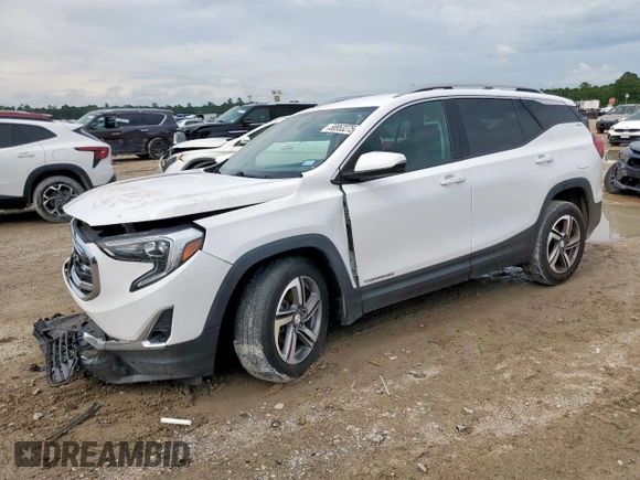 2020 GMC Terrain SLT with VIN 3GKALPEV2LL191697, listed as a Copart auction lot 58953275 with 88,034 mi miles and Salvage title. Bid and sale history available at DreamBid. Image 1.