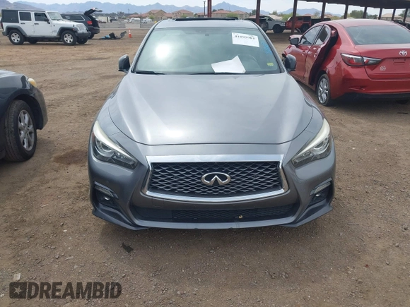 2019 Infiniti Q50 RED SPORT 400 with VIN JN1FV7AP0KM760153, listed as a IAAI auction lot 41895981 with 62,070 mi miles. Bid and sale history available at carsss.com. Image 12.