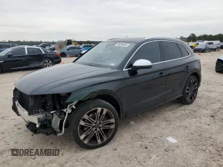 2019 Audi SQ5 Premium Plus with VIN WA1B4AFY7K2087073, listed as a Copart auction lot 88256655 with 46,389 mi miles and Salvage Title. Bid and sale history available at carsss.com. Image 1.