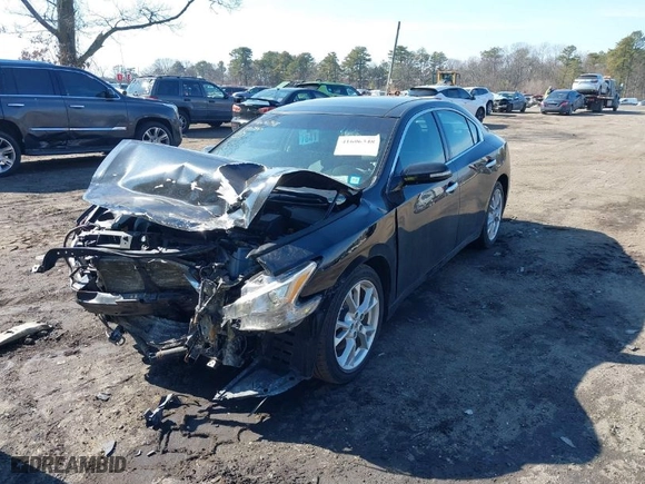 2014 Nissan Maxima 3.5 SV with VIN 1N4AA5AP5EC488576, listed as a IAAI auction lot 41606348 with 76562 miles. Bid and sale history available at carsss.com. Image 2.
