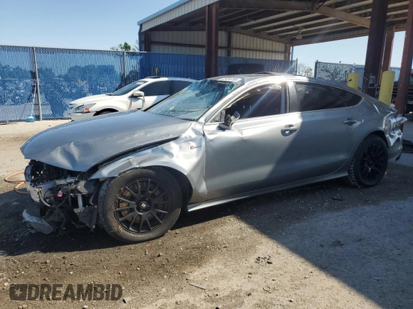 2012 Audi A7 3.0 Prestige with VIN WAUSGAFC1CN032360, listed as a Copart auction lot 52434755 with 0 mi miles and Salvage Title. Bid and sale history available at carsss.com. Image 1.