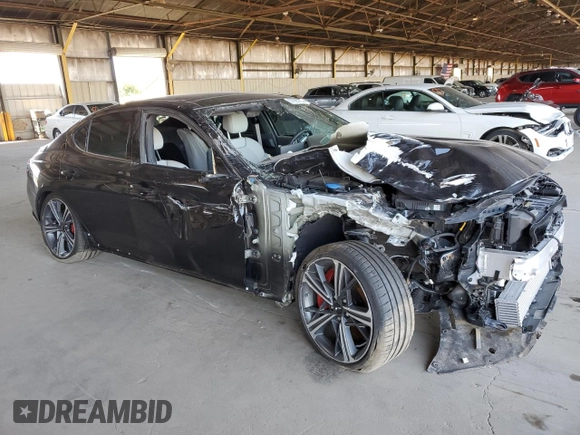 2024 Genesis G70 Sport Advanced with VIN KMTG54SE5RU139337, listed as a Copart auction lot 57085735 with 1,290 mi miles and Salvage Title. Bid and sale history available at DreamBid. Image 4.
