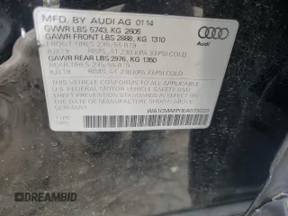 2014 Audi Q5 Premium Plus with VIN WA1CMAFP0EA079029, listed as a Copart auction lot 51653925 with 121,047 mi miles and Salvage title. Bid and sale history available at DreamBid. Image 15.