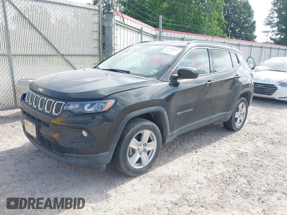 2022 Jeep Compass Latitude z VIN 3C4NJDBBXNT209295, wystawiony jako IAAI lot #42198832 z przebiegiem Nie podano mil oraz . Historia ofert i sprzedaży dostępna na DreamBid. Obrazek 2.