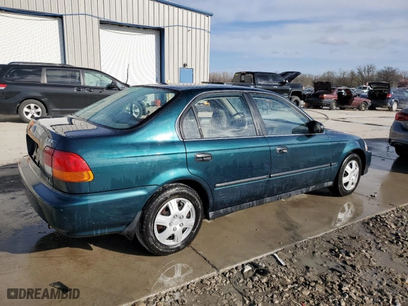 1997 Honda Civic LX with VIN 2HGEJ6672VH580933, listed as a Copart auction lot 49885485 with 70,063 mi miles and Salvage Title. Bid and sale history available at carsss.com. Image 3.