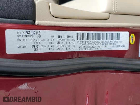 2018 Jeep Grand Cherokee Laredo E with VIN 1C4RJEAG5JC253697, listed as a Copart auction lot 53402515 with 55,649 mi miles and Salvage title. Bid and sale history available at DreamBid. Image 14.