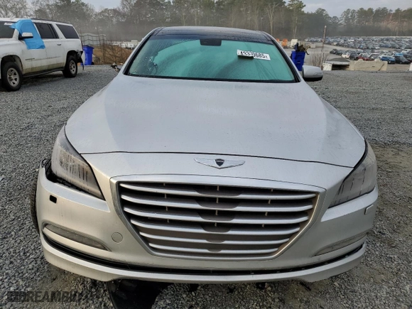 2016 Hyundai Genesis 3.8L with VIN KMHGN4JE7GU144113, listed as a Copart auction lot 43330685 with 76,164 mi miles and Salvage Title. Bid and sale history available at carsss.com. Image 5.