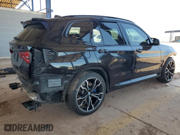 2020 BMW X3 M Competition with VIN 5YMTS0C0XL9B25357, listed as a Copart auction lot 62600425 with 48,810 mi miles and Salvage title. Bid and sale history available at DreamBid. Image 3.