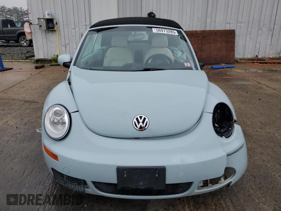2010 Volkswagen Beetle with VIN 3VWRG3AL7AM006001, listed as a Copart auction lot 56973285 with Not provided miles and Salvage title. Bid and sale history available at DreamBid. Image 5.