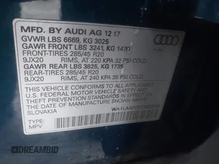 2018 Audi Q7 Premium Plus z VIN WA1LAAF77JD026085, wystawiony jako IAAI lot #41683329 z przebiegiem 91 404 mil mil oraz . Historia ofert i sprzedaży dostępna na DreamBid. Obrazek 9.