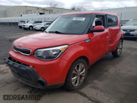2015 Kia Soul + with VIN KNDJP3A56F7772546, listed as a Copart auction lot 46085844 with 147,874 mi miles and Non Repairable. Bid and sale history available at carsss.com. Image 1.