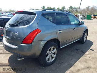 2007 Nissan Murano SL with VIN JN8AZ08W77W606636, listed as a IAAI auction lot 42095491 with 207,654 mi miles. Bid and sale history available at carsss.com. Image 4.
