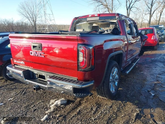 2017 GMC Sierra 1500 SLT with VIN 3GTU2NECXHG318582, listed as a IAAI auction lot 41433908 with NaN miles. Bid and sale history available at carsss.com. Image 4.