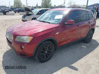 2013 BMW X3 xDrive28i with VIN 5UXWX9C50D0A23500, listed as a IAAI auction lot 42089054 with 260,705 mi miles. Bid and sale history available at carsss.com. Image 2.