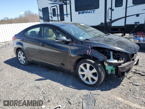 2011 Hyundai Elantra GLS with VIN 5NPDH4AE9BH052356, listed as a Copart auction lot 53126695 with 79,601 mi miles and Clean Title. Bid and sale history available at carsss.com. Image 4.
