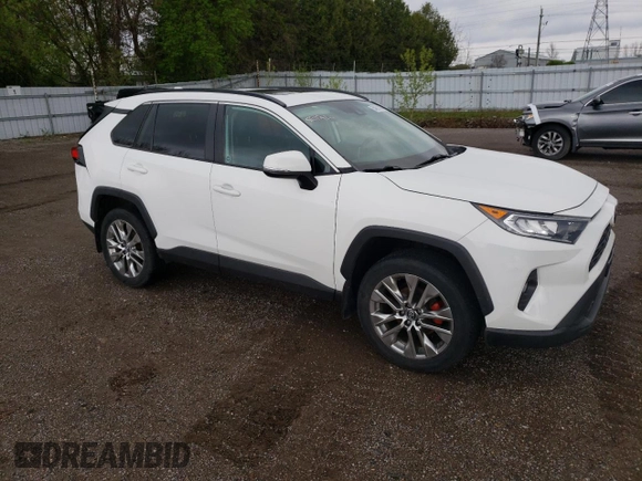2019 Toyota RAV4 with VIN 2T3R1RFV7KW042451, listed as a Copart auction lot 54621815 with 155,183 mi miles and Salvage title. Bid and sale history available at DreamBid. Image 4.