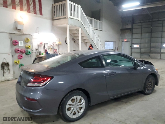2014 Honda Civic Coupe LX with VIN 2HGFG3B53EH517734, listed as a Copart auction lot 46295955 with NaN miles and Salvage Title. Bid and sale history available at carsss.com. Image 3.
