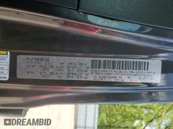 2019 Jeep Wrangler Unlimited Sahara with VIN 1C4HJXEN1KW504490, listed as a Copart auction lot 55633055 with 81,444 mi miles and Salvage Title. Bid and sale history available at DreamBid. Image 13.