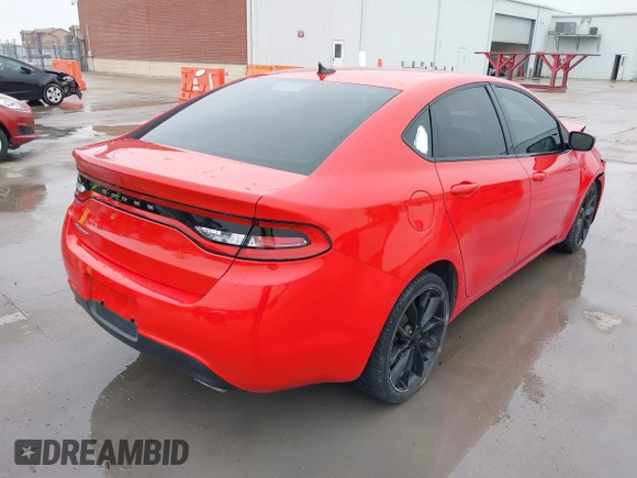 2016 Dodge Dart SXT with VIN 1C3CDFBB3GD732763, listed as a IAAI auction lot 41964873 with 139,815 mi miles. Bid and sale history available at carsss.com. Image 4.