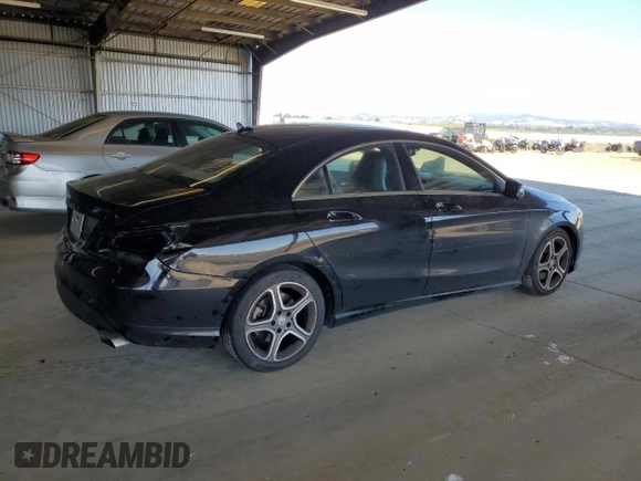 2014 Mercedes-Benz CLA 250 with VIN WDDSJ4EB8EN086634, listed as a Copart auction lot 55623495 with 228,185 mi miles and Salvage title. Bid and sale history available at DreamBid. Image 3.