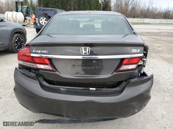 2013 Honda Civic Sdn LX with VIN 2HGFB2F50DH563894, listed as a Copart auction lot 53614065 with 0 mi miles and Clean Title. Bid and sale history available at carsss.com. Image 6.