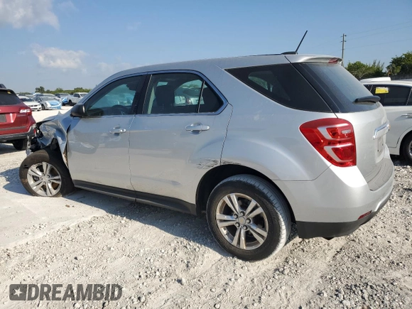 2016 Chevrolet Equinox LS with VIN 2GNALBEKXG1124218, listed as a Copart auction lot 52118785 with 44,870 mi miles and Salvage Title. Bid and sale history available at carsss.com. Image 2.