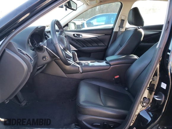 2022 Infiniti Q50 Luxe with VIN JN1EV7BR7NM341295, listed as a Copart auction lot 47003645 with 24,688 mi miles and Salvage title. Bid and sale history available at DreamBid. Image 7.