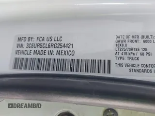 2024 Ram 2500 Tradesman с VIN 3C6UR5CL6RG254421, выставлен на аукционе IAAI как лот 41653572 с пробегом Не указан миль и . История ставок и продаж доступна на DreamBid. Изображение 9.