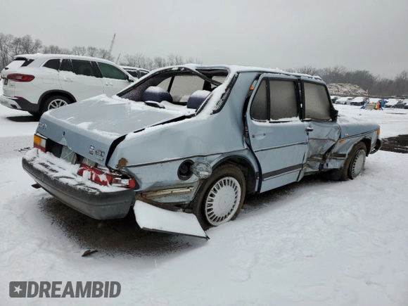 1991 Saab 900 z VIN YS3AK45E3M7000204, wystawiony jako Copart lot #43569965 z przebiegiem 344 784 mil mil oraz Szkoda całkowita • Salvage title. Historia ofert i sprzedaży dostępna na DreamBid. Obrazek 3.