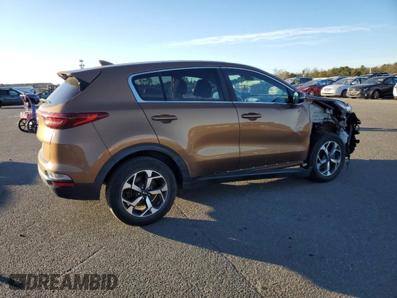 2020 Kia Sportage LX with VIN KNDPMCAC7L7650310, listed as a Copart auction lot 87936345 with 56,614 mi miles and Non Repairable. Bid and sale history available at carsss.com. Image 3.