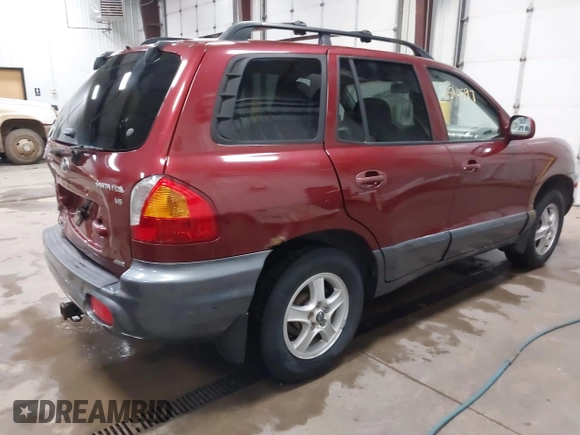 2003 Hyundai Santa Fe GLS with VIN KM8SC73D63U368408, listed as a IAAI auction lot 41514597 with 137,895 mi miles. Bid and sale history available at carsss.com. Image 4.